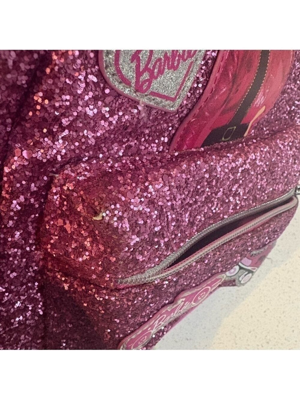 Barbie Glittery Pink mini Backpack - Picture 6 of 7